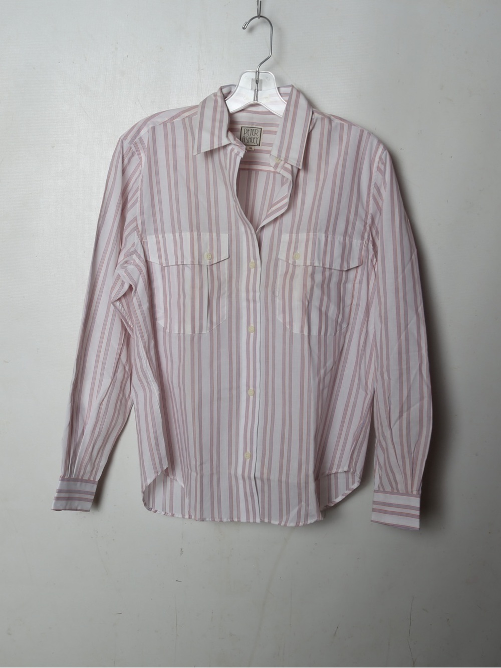 Peter Ashley Pink Stripe Casual Button-Down Shirt